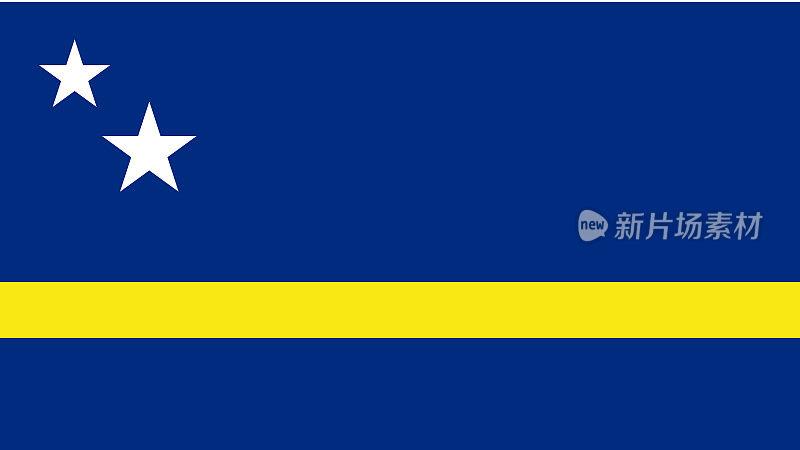 库拉索岛国旗(Curaçao) Eps文件-库拉索岛国旗矢量文件
